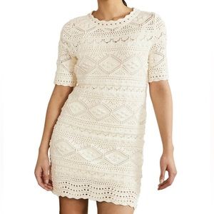 NWT - Boden Claudia Textured Knitted Dress - Ivory